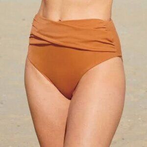 NWT Andie Swim The Barbados Bikini Bottom Womens S Chestnut